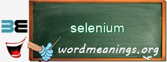 WordMeaning blackboard for selenium